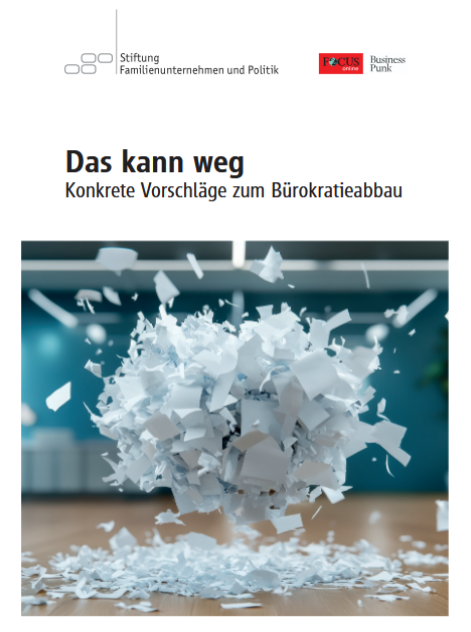 Broschürentitel: Das kann weg - Konkrete Vorschläge zum Bürokratieabbau